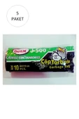 LitaeTrend J-500 Jumbo Boy Çöp Torbası 80 x 110 cm 10 Lu Rulo x 5 Paket = 50 Adet (Siyah) - 1