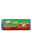 LitaeTrend J-250 Jumbo Boy Çöp Torbası 80 x 110 cm 10 Lu Rulo x 1 Paket = 10 Adet (Mavi) - 1