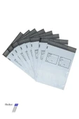 LitaeTrend Büyük Boy Cepli Kargo Poşeti 35x45+5 cm - 200 Adet (40+40=80 Mikron) - 1
