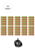 LitaeTrend J-250 Jumbo Boy Çöp Torbası 80 x 110 cm 10 Lu Rulo x 50 Paket = 500 Adet (Siyah) - 1
