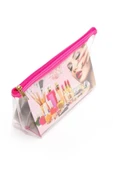 LitaeTrend Jolly Tekli Orta Boy Şeffaf Makyaj Çantası 25cmX12cmX8CM - 1