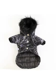 MAXSTYLESPET Pet Mont Imza Desenli Siyah Köpek Kedi Kıyafeti - 3