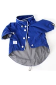 MAXSTYLESPET Astarsız Kapüşonlu Pet Yağmurluk - Lacivert / Saks - Köpek Kedi Kıyafeti thumbnail 2