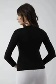 LitaeTrend Vivaldi Kadın Siyah Uzun Kol Bisiklet Yaka Body Likralı 352 thumbnail 3