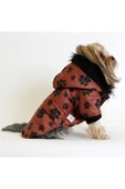 MAXSTYLESPET Pet Mont Pati Desenli Kahverengi Köpek Kedi Kıyafeti - 1