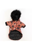 MAXSTYLESPET Pet Mont Pati Desenli Kahverengi Köpek Kedi Kıyafeti - 2