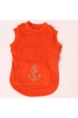 MAXSTYLESPET Kanguru Cep Çapalı Pet Kolsuz Bluz Turuncu Köpek Kedi Kıyafeti thumbnail 5