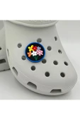 Crocs Terlik Süsü ve Aksesuarı , Çanta Süsü – Jibbitz 3D Çiçekli Yuvarlak Tablo Logo Aksesuar - 2