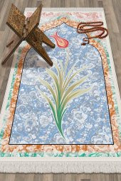 elleser Dekoratif Yıkanabilir Kaymaz Tabanlı Seccade    (80x120) - 1