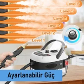 Valkyrie 2500W Yüksek Basınçlı Buharlı Temizleyici 115°C 3 Başlık Ayarlanabilir Güç Derin Temizlik Makinesi thumbnail 7