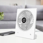 House Pratik HP63 Yüksek Performanslı Taşınabilir Şarj Edilebilir 3 Kademeli Masaüstü Fan Beyaz - 3