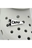 Crocs Terlik Süsü ve Aksesuarı , Çanta Süsü – Jibbitz 3D Camp Yazılı Üçgen Bayrak Görsel Logo Aksesuar thumbnail 1