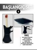 Geleneksel Okçuluk Başlangıç Seti - Elif Yay + 5 Ok + Zihgir + Tirkeş - 5