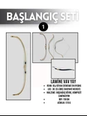 Geleneksel Okçuluk Lamine 'Vav' Set- Vav Yay + 5 Ok + Zihgir + Tirkeş + Kolçak + Eldiven - 2
