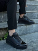 KB-X46 Kuback Siyah Rugan Yüksek Siyah Taban Günlük Spor Ayakkabı thumbnail 5