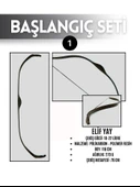 Geleneksel Okçuluk Başlangıç Seti - Elif Yay + 5 Ok + Zihgir + Tirkeş - 2