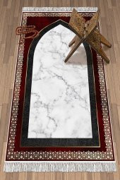 elleser Dekoratif Yıkanabilir Kaymaz Tabanlı Soft Pamuk Seccade (80x120) - 1