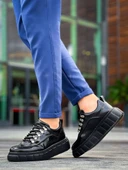 KB-X10 Kuback Siyah Rugan Siyah Yüksek Taban Günlük Spor Ayakkabı thumbnail 7