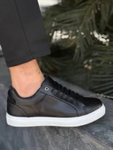 KB-BX1 Kuback Siyah Cilt Yüksek Beyaz Taban Günlük Erkek Ayakkabı thumbnail 8