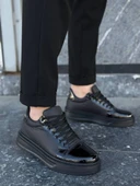 KB-X46 Kuback Siyah Rugan Yüksek Siyah Taban Günlük Spor Ayakkabı thumbnail 2