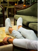 KB-101 Kuback Beyaz Triko Bağcıklı Günlük Erkek Ayakkabı thumbnail 8