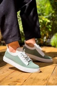KB-110 Kuback Yeşil Triko Yüksek Taban Bağcıklı Günlük Erkek Ayakkabı thumbnail 2