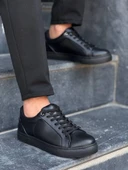 KB-BX1 Kuback Siyah Cilt Yüksek Siyah Taban Günlük Erkek Ayakkabı thumbnail 4