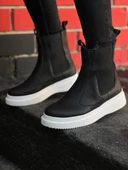 KB-0992 Kuback Siyah Cilt Yüksek Taban Lastikli Erkek Bot thumbnail 9