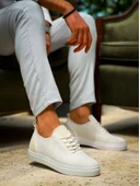 KB-101 Kuback Beyaz Triko Bağcıklı Günlük Erkek Ayakkabı thumbnail 2