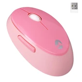 Everest ROUND KM-6282 Renkli Tuşlu Pembe Kablosuz Q Multimedia Klavye + Mouse Set - 3