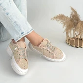 Guji Bej Kot Bağcıklı Spor Ayakkabı thumbnail 4