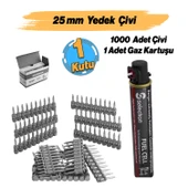 Gazlı Tabanca Çivisi 25 mm HGN-C25 / MGP26025 40 gram Gaz ve 1000 Adet Yedek Çivi 2.7 Kalınlık thumbnail 3