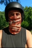 Motorcu TURUNCU KAMUFLAJ Buff Maske Outdoor Boyunluk Unisex Bandana - 1