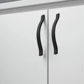 Sümbül Kulp 256 mm Siyah Metal Mobilya Kulpu Modern Mutfak Dolabı Çekmece Kolu Dolap Kapak Kulpları thumbnail 3