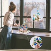 Kadablk Çiçekli Mimari Kale Serisi Mikro Blok Yapı Setleri - 4000+ Parça - 4