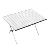 Katlanabilir Alüminyum Kamp ve Piknik Masası, Omuz Askılı Taşıma Çantasıyla L , Gümüş thumbnail 6