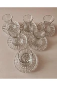 LitaeTrend Alin Adela 6'lı Cam Çay Tabağı Çay Tabak Altlığı Royaleks-RYG8030 - 4