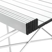 Alüminyum Katlanabilir Kamp ve Piknik Masası - Omuz Askılı Taşıma Çantasıyla XL - Gümüş thumbnail 2