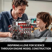 Mould King 10130 V8 Motor Yapı Blokları Seti - 2718 Parça - 2