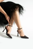 Kadın İnce Topuklu Bilekten Bağlamalı Stiletto - 4