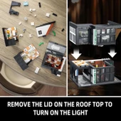 NEWABWN Işıklı Modern Kafe Dükkanı İnşaat Yapı Oyuncağı - 581 Parça - 3