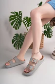 Kadın Rahat Taban Çift Tokalı Yazlık Terlik thumbnail 12