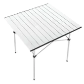 Alüminyum Katlanabilir Kamp ve Piknik Masası - Omuz Askılı Taşıma Çantasıyla XL - Gümüş thumbnail 4