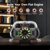 Mould King Flat-Six Motor Model Kiti - Pil ve Motorlu Yapı Seti - 2375+ Parça - 4