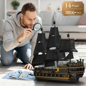 Mould King Siyah İnci Büyük Korsan Gemisi Model Yapım Setleri - 5266+ Parça - 6