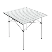 Alüminyum Katlanabilir Kamp ve Piknik Masası - Omuz Askılı Taşıma Çantasıyla XL - Gümüş thumbnail 5