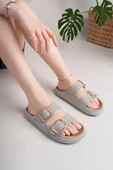 Kadın Rahat Taban Çift Tokalı Yazlık Terlik thumbnail 10