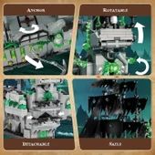 NEWABWN Işıklı Korsan Uçan Gemi Mini Yapı Blokları Seti, Hayalet Gemi - 1573 Parça - 5