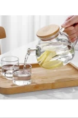 LitaeTrend Bambu Kapaklı Borosilikat Cam Demlik 1000ml Royaleks-CM-2000 - 3