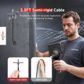 Ralcam Joystick 4 Yönlü 360° Işıklı Eklemli Boroskop Kamerası 6.2mm - 1.5m Kablo - 5